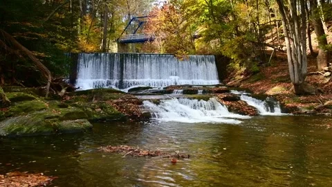 Sawkill creek dam 8 loop Stock Footage 259430690