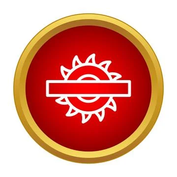 Sawmill blade icon representing carpentry and industry labor Stock Illustration