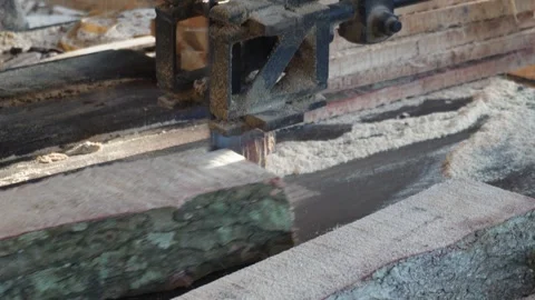 Sawmill Converting Logs into Lumber Stock-Footage 328529494