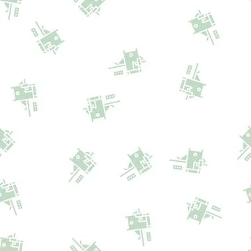 Sawmill equipment glyph seamless pattern Illustrazione stock