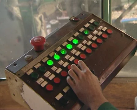 Sawmill machine handle Stock Footage 10752874