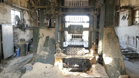 Sawmill. Sawmill machine for process of machining the tree trunk to the board. Stock Footage 89901383