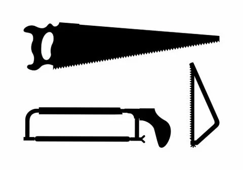 Saws dark silhouettes Stock Illustration