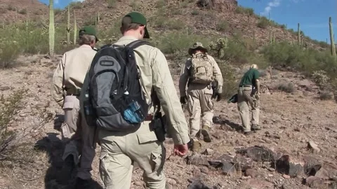 Sawtooth Mtn. Militia Excursion Stock Footage 190033395