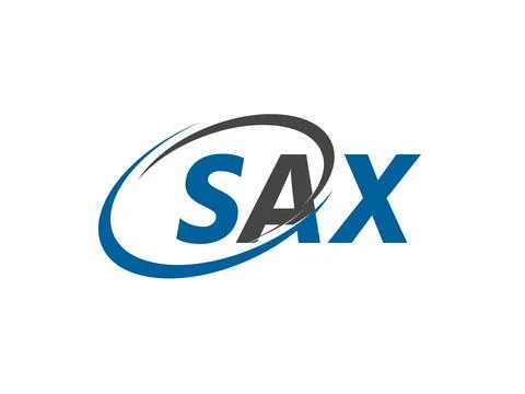 SAX initial letter logo design, vector template Stock Illustration