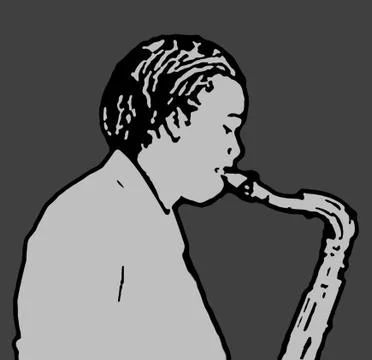 Sax player Illustrazione stock