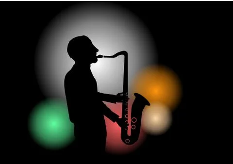 Sax player  Stock Illustration