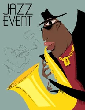 Sax Player (Vector Art) Stock Illustration