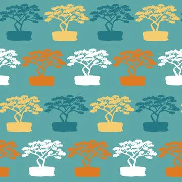 Saxaul on emerald background, decorative seamless pattern with desert tree fo イラスト素材