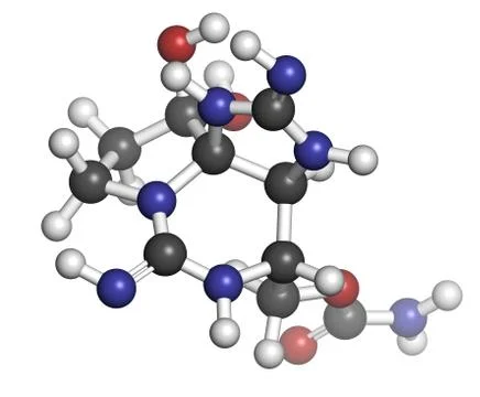 Saxitoxin (stx) paralytic shell?sh toxin (pst), chemical structure Stock Illustration