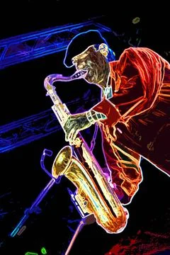  Saxofon playing Saxofon playing ,model released, Symbolfoto Copyright: xZ... Stock Photos