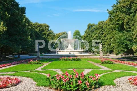Saxon Garden in Warsaw, Poland Stock-Fotos