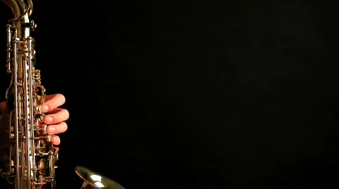 Saxophone on black background 스톡 동영상 767562