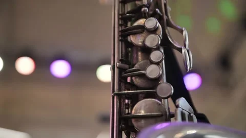 Saxophone Body Closeup Moving Shot. Stock Footage 237702753
