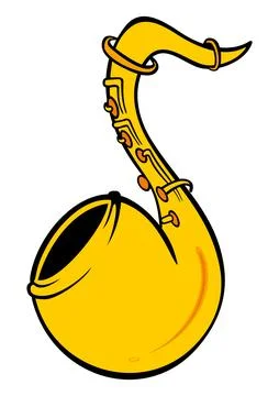 Saxophone in the drawing Stock Illustration