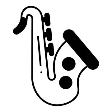 Saxophone Dualtone Icon Stock Illustration