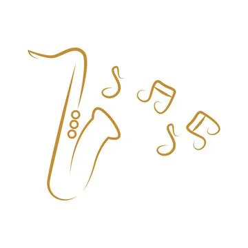 Saxophone logo icon design Stock Illustration