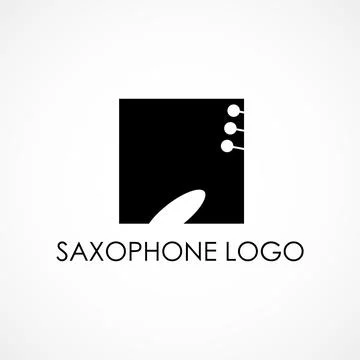 Saxophone logo Stock Illustration