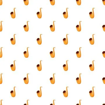 Saxophone musical instrument jazz pattern background Stock Illustration