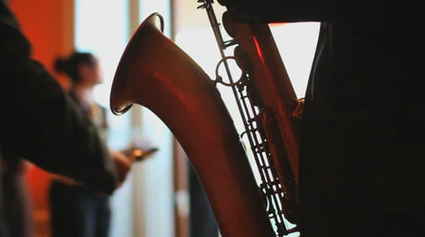 Saxophone player, close up Video stock 36476419