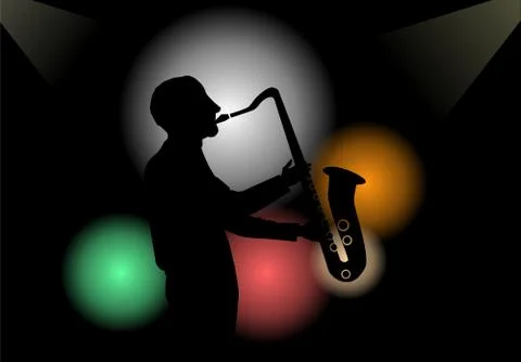 Saxophone player Stock Illustration