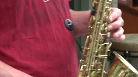 Saxophone player playing in a band (2 of 3) Stock-Footage 10772406