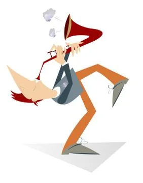 Saxophonist Stock Illustration