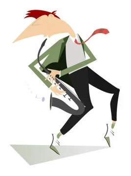 Saxophonist Stock Illustration