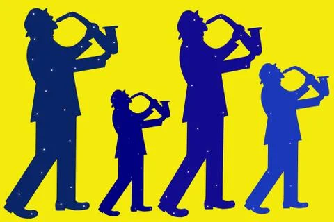 Saxophonist Illustrazione stock