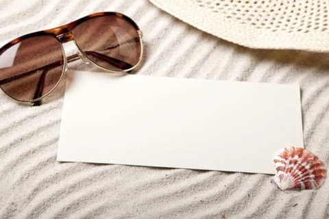 Say hello! Beach and message concept Stock Photos