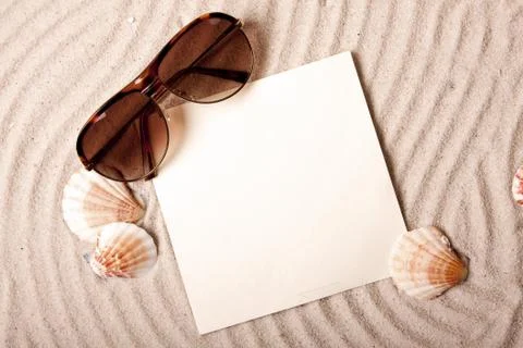 Say hello! Beach and message concept Stock Photos