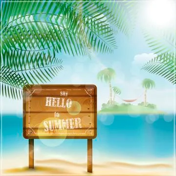 Say hello to summer Stock Illustration
