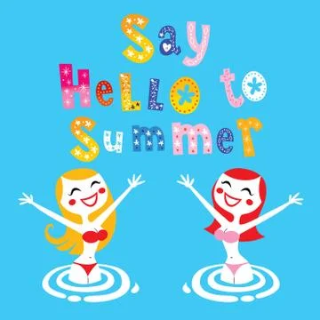 Say hello to summer Illustrazione stock