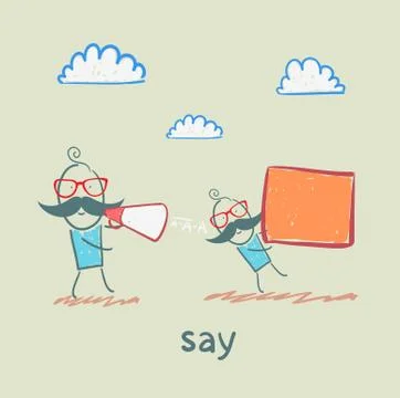 Say Stock Illustration