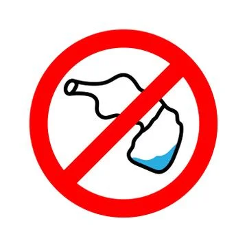 Say no to bottle plastic vector graphic design illustration Stock Illustration