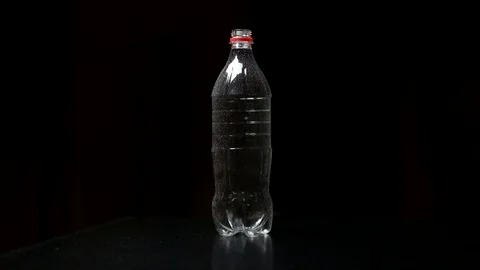 Say No to PLASTIC! Change plastic bottle to steel. Save the planet. Isolated on  Stock Footage 115737114