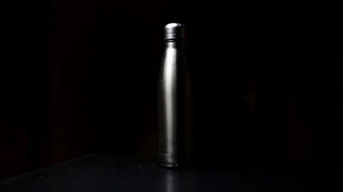 Say No to PLASTIC! Change plastic bottle to steel. Save the planet. Isolated on  Stock Footage 115737194