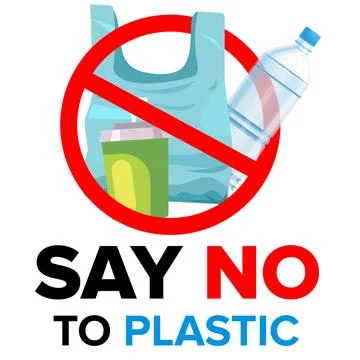 Say no To Plastic Stock Illustration