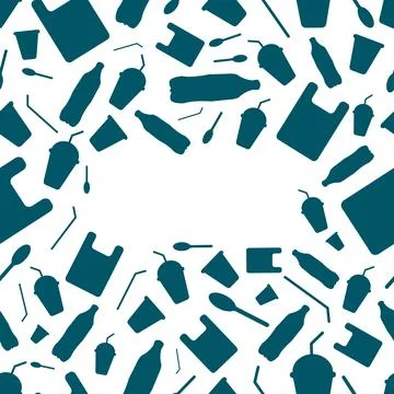 Say no to plastic, seamless pattern. Stock Illustration