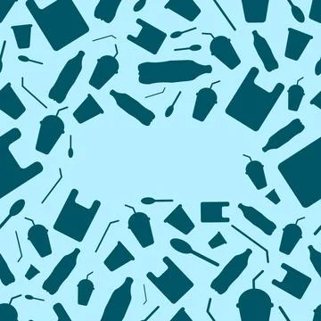 Say no to plastic, seamless pattern. Ilustração Stock