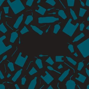 Say no to plastic, seamless pattern. Stock Illustration