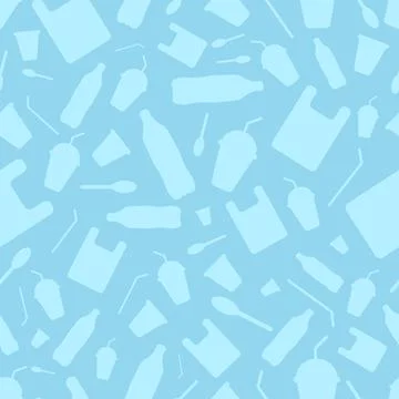 Say no to plastic, seamless pattern. Stock Illustration