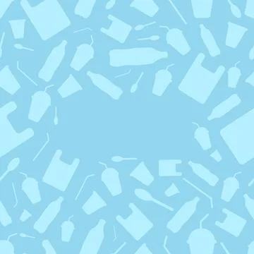 Say no to plastic, seamless pattern. Stock Illustration