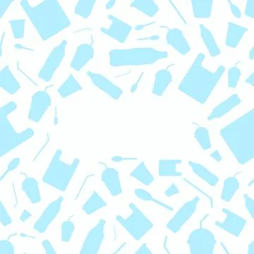 Say no to plastic, seamless pattern. Stock Illustration