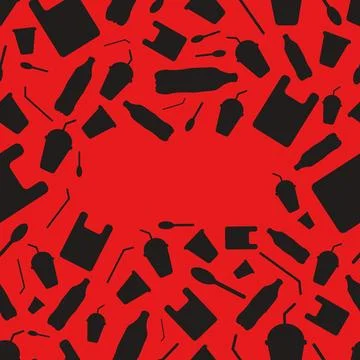 Say no to plastic seamless pattern. Stock Illustration