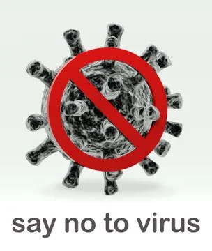 Say no to virus Illustrazione stock