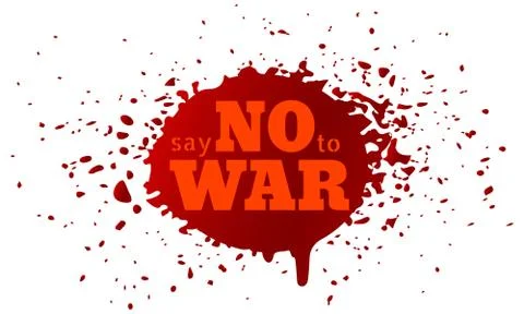 Say no to war. Illustration