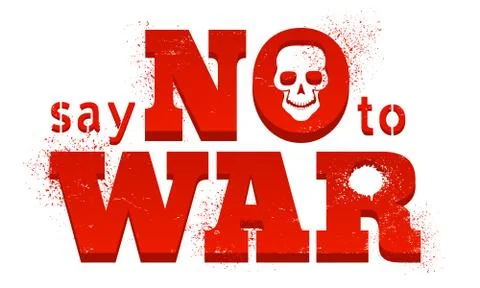Say no to war Ilustración de archivo