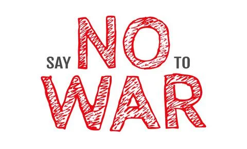 Say no to war. Vector typography with text of say no to war. Stock Illustration