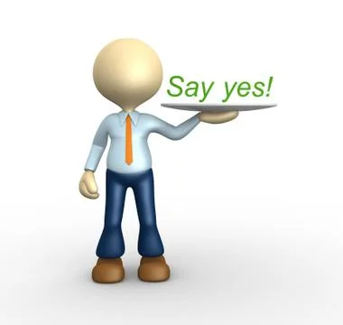 Say yes Stock Illustration